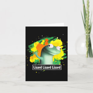 Carte Chemise Lézard Lézard Lézard Drôle Animal Weirdcor