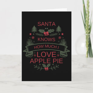 Carte Chemise Lover À Tarte À Pomme De Noël Pour Aliment
