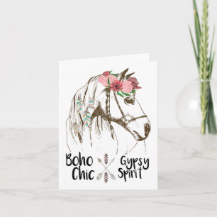 Carte Chemise Lover Boho Hippie Cheval Cute Hippie Weste