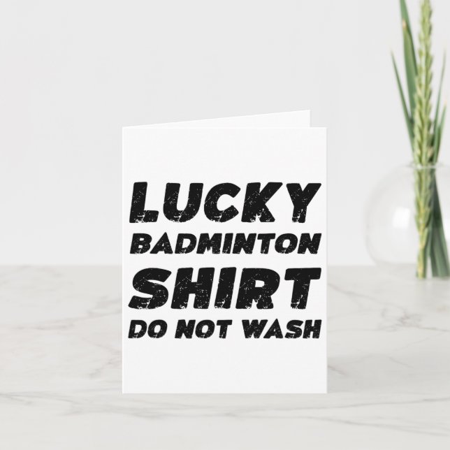 Carte Chemise Lucky Badminton Ne Pas Laver (Devant)