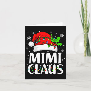 Carte Chemise Mimi Claus Lumières de Noël Pyjama Famille
