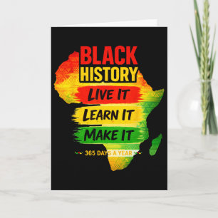 Carte Chemise Mois de l'histoire des Noirs Hommes Femmes
