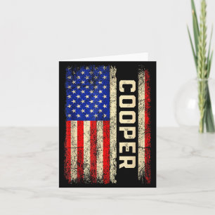 Carte Chemise Nom de Famille Cooper Cooper Nom Drapeau A