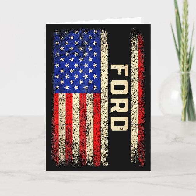 Carte Chemise Nom de Famille Ford Ford Nom Drapeau Améri (Devant)