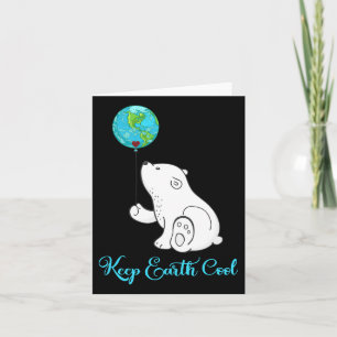 Carte Chemise Ours Polaire Cadeau Jour de la Terre Heure