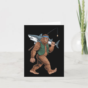 Carte Chemise Pêcheur De Pied - Drôle Sasquatch Avec Sha