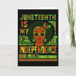 Carte Chemise pour femmes noires Juneteenth est mon indé
