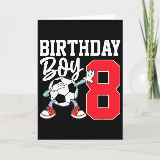 Carte Chemise pour le 8e anniversaire des garçons Footba