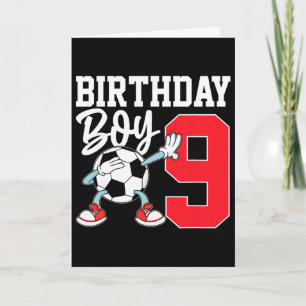 Carte Chemise pour le 9e anniversaire pour garçons footb