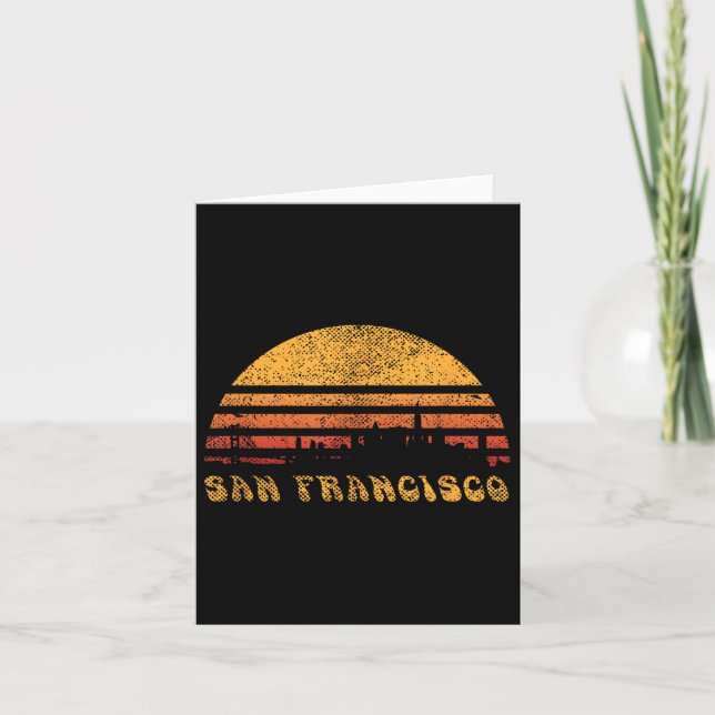 Carte Chemise Rétro de San Francisco Coucher de Soleil C (Devant)