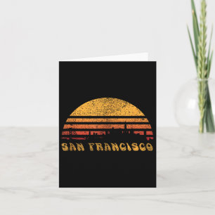 Carte Chemise Rétro de San Francisco Coucher de Soleil C