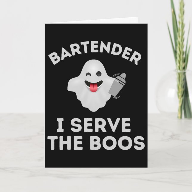 Carte Chemise Rtender Halloween Rtender Fantôme Je sers  (Devant)