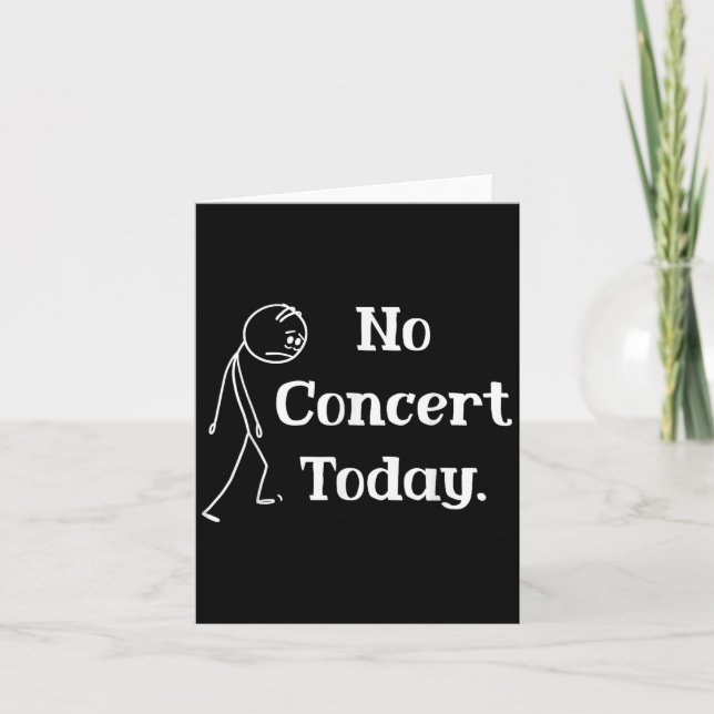 Carte Chemise Sad Stick Figure Music Concert Lovers - Pa (Devant)
