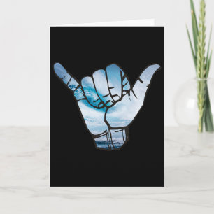 Carte Chemise Shaka Océan Surf Vague Surfeur Hawaï Han