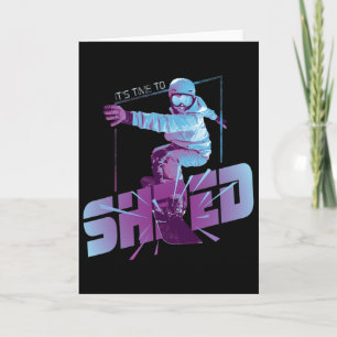 Carte Chemise Shred Vintage Snowboard Costume 80s Snowbo