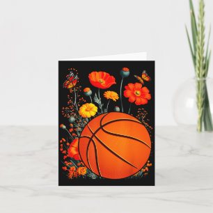 Carte Chemise Silhouette Basketball Fleurs Botanique Flo