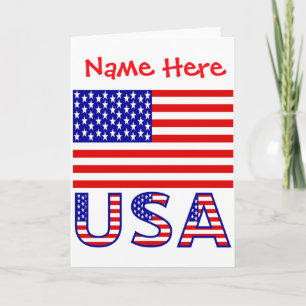 Carte Chemise T pour hommes personnalisée drapeau améric