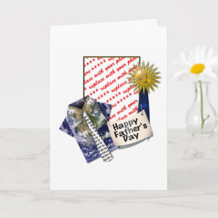 Carte Chemise Terre préférée de papa avec ruban #1