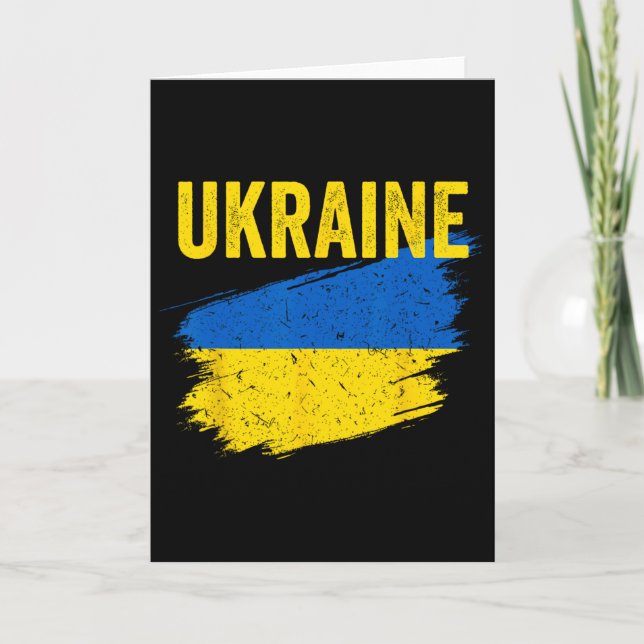 Carte Chemise ukrainienne drapeau ukrainien  (Devant)