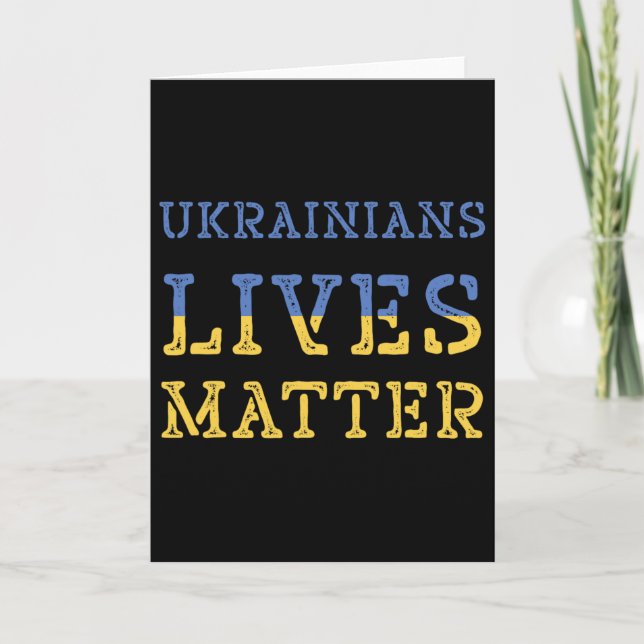 Carte Chemise Ukrainienne Vies Problème Drapeau Ukraine  (Devant)