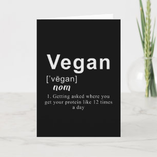 Carte Chemise Vegan Funny - Définition Vegan