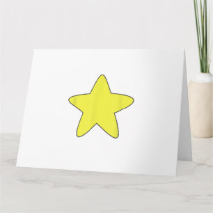 Carte Chemise ventre étoile jaune vif, or délavé St