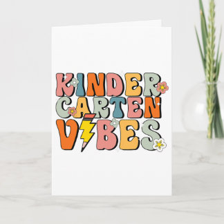 Carte Chemise Vibe de maternelle Rétro Groovy Mignon Ck
