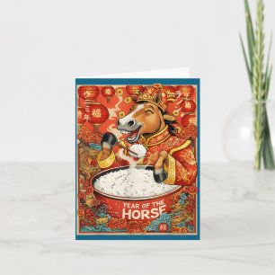 Carte Chemise Zodiaque Cheval de Riz Chinois
