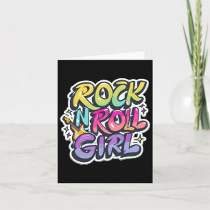 Carte Chemises de groupe pour enfants Rock N Roll Girl R