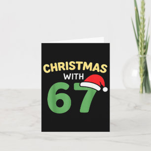 Carte Chemises de Noël drôles avec 67 mème tendance blag