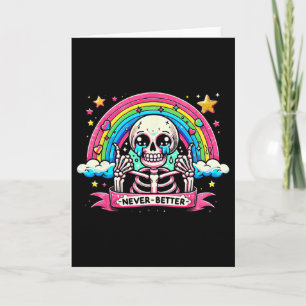 Carte Chemises drôles de squelette d'Halloween jamais me