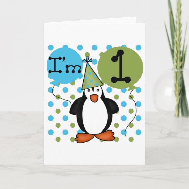 Carte Chemises et cadeaux d'anniversaire de Penguin (Devant)