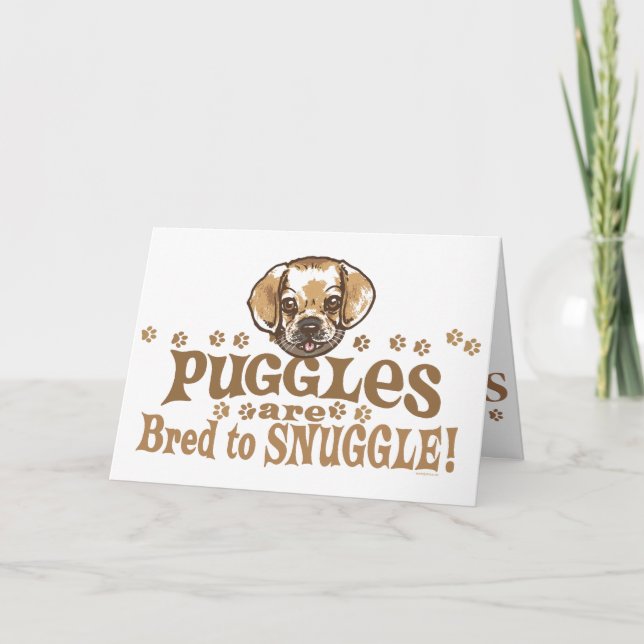 Carte Chemises et cadeaux de Puggle de câlin (Devant)