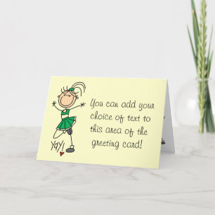 Carte Chemises et cadeaux Pom-pom girl verts