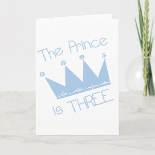Carte Chemises et cadeaux Prince Crown 3e anniversaire