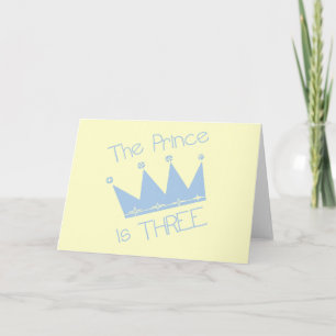 Carte Chemises et cadeaux Prince Crown 3e anniversaire