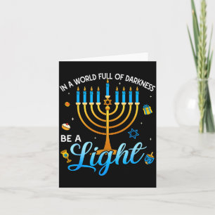 Carte Chemises Menorah Soyez Une Lumière Hanukkah Joyeux