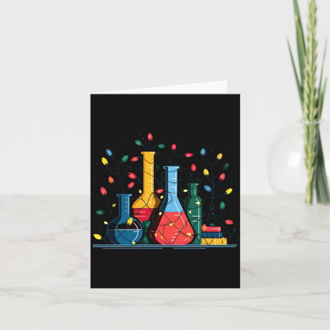 Carte Chemistry Christmas Lights Lover Chemist Science L (Devant)