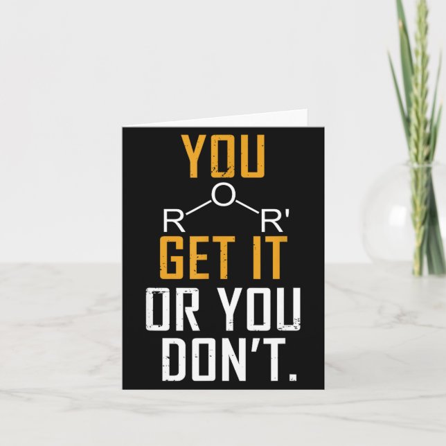 Carte Chemistry Pun - Ether Get It Or You Don't - Funny  (Devant)