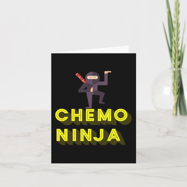 Carte Chemo Ninja Mois de sensibilisation au cancer chez (Devant)