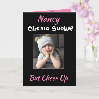 Carte Chemo Sucks Chevaucher Cancer du Sein Drôle Fille