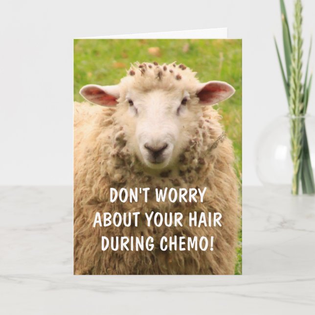 Carte Chemo Support Drôle Sheep (Devant)