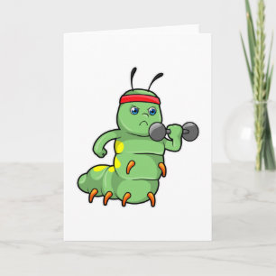 Carte Chenille à l'entraînement de force avec haltère