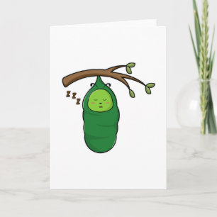 Carte Chenille sur l'arbre