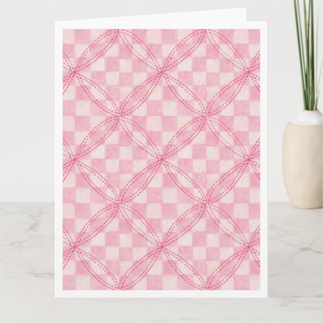 Carte CHÈQUE ROSE QUILT Big Birthday Card / Blanc (Devant)