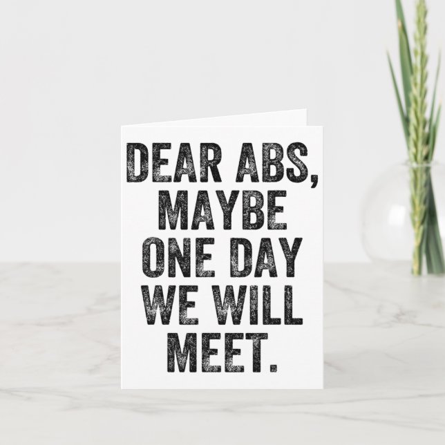 Carte Cher Abs Peut-Être Un Jour Gym Weightlifter Bodybu (Devant)