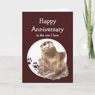 Carte Cher Anniversaire Otter One I Lote Texte Personnal
