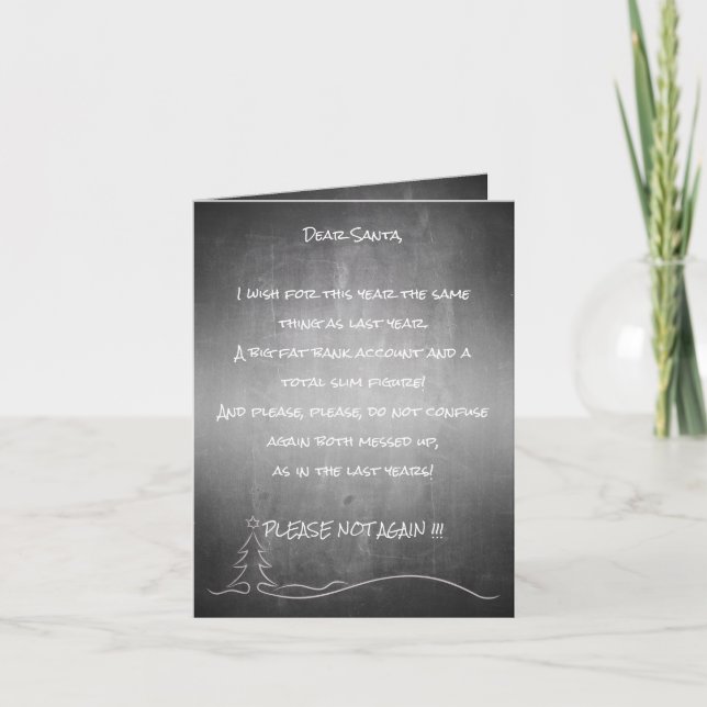 Carte Cher bon Santa (Devant)