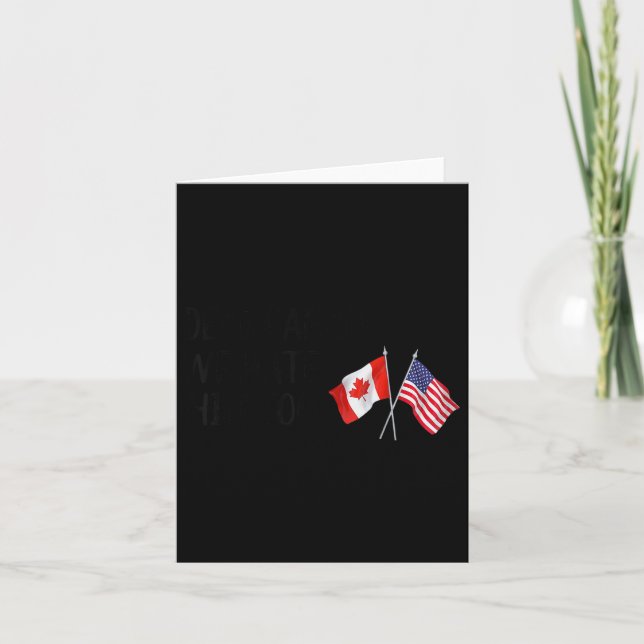 Carte Cher Canada, Nous Le Détestons Aussi (Devant)