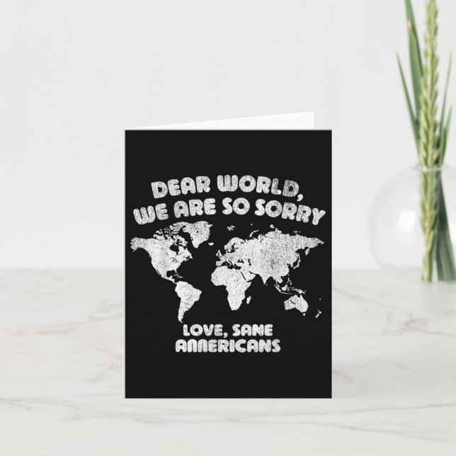 Carte Cher Monde, Désolé Nous Nous Excusons D'Un État De (Devant)